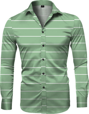 SHIRTWALA Men Solid Casual Light Green Shirt