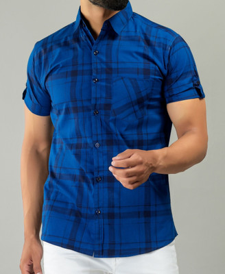 SGF TREND Men Printed Casual Blue, Dark Blue Shirt