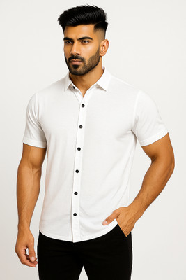 tfurnish Men Solid Casual White Shirt