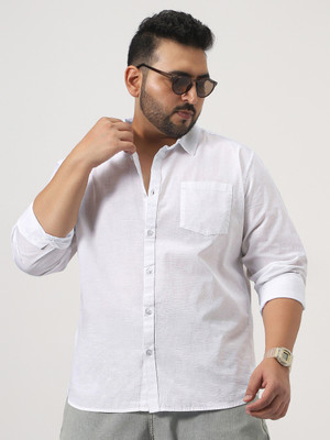 Urbano Plus Men Solid Casual White Shirt