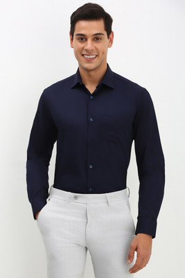 Allen Solly Men Solid Formal Blue Shirt