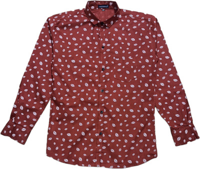 Radhe Govind Boys Printed Casual Brown Shirt