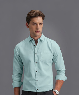 ZUNIYA COLLECTION Men Solid Casual Green Shirt