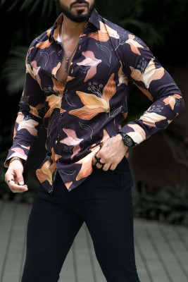 Marmic Fab Men Printed Casual Black, Multicolor Shirt