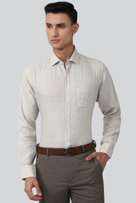 VAN HEUSEN Men Solid Formal Grey Shirt