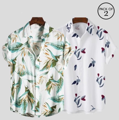 CHENECLOTH Men Printed Casual Multicolor Shirt(Pack of 2)