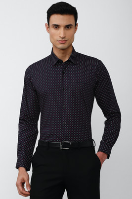 PETER ENGLAND Men Printed Formal Black, White Shirt