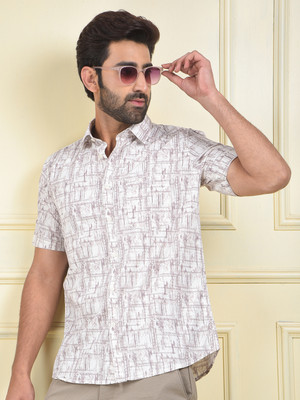 CRIMSOUNE CLUB Men Printed Casual Purple Shirt