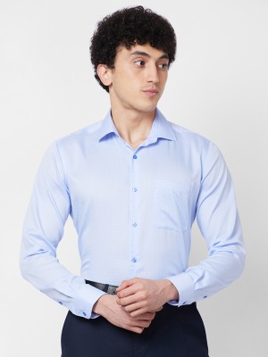 Raymond Men Striped Formal Blue Shirt