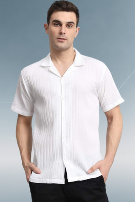 Dharamraj Fashion Men Solid Casual White Shirt