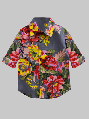 A.T.U.N. Baby Boys Floral Print Casual Multicolor Shirt