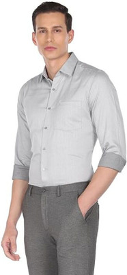 ALVIN ENTERPRISE Men Solid Formal Grey Shirt