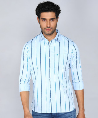 WROGN Men Printed Casual Blue Shirt