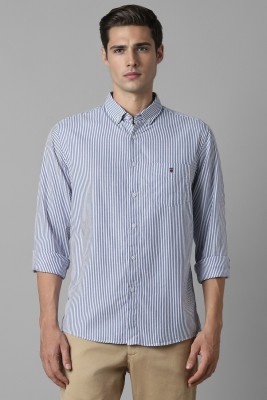 LOUIS PHILIPPE Men Striped Casual Blue Shirt