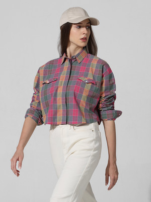 ONLY Women Checkered Casual Multicolor Shirt