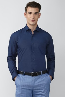 PETER ENGLAND Men Solid Formal Dark Blue Shirt