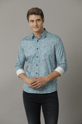 VOI JEANS Men Printed Casual Blue Shirt
