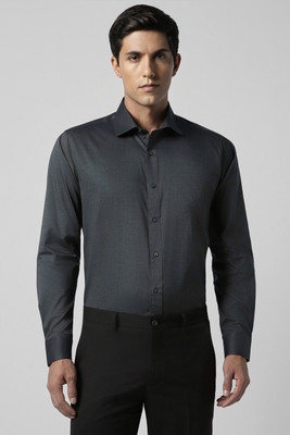VAN HEUSEN Men Self Design Formal Grey Shirt