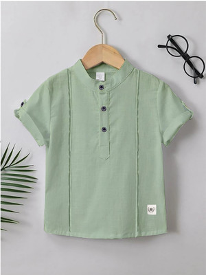 Mammeru Boys Solid Festive Multicolor Shirt
