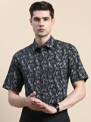 INVICTUS Men Printed Formal Black Shirt
