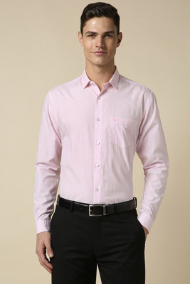 Allen Solly Men Self Design Formal Pink Shirt