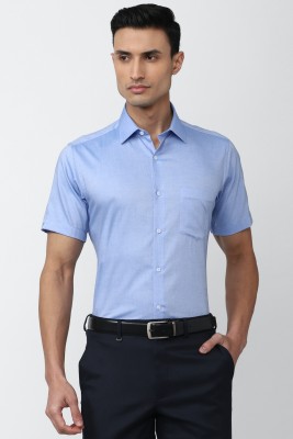 VAN HEUSEN Men Solid Formal Blue Shirt