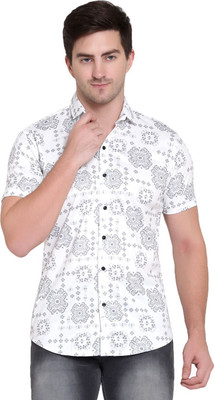 Radha Krishna Fashion Men Checkered Casual White, Grey Shirt