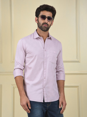 CRIMSOUNE CLUB Men Solid Casual Purple Shirt