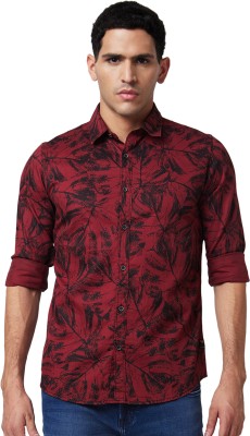 Spykar Men Printed Casual Black, Maroon Shirt