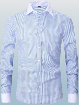 OOKSGAL Men Striped Casual Multicolor Shirt