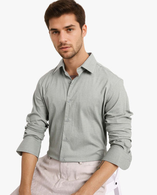 RARE RABBIT Men Solid Casual Green Shirt