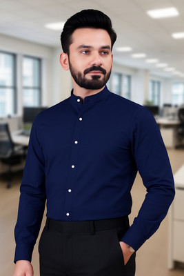 SHIRTZONE Men Solid Formal Blue Shirt
