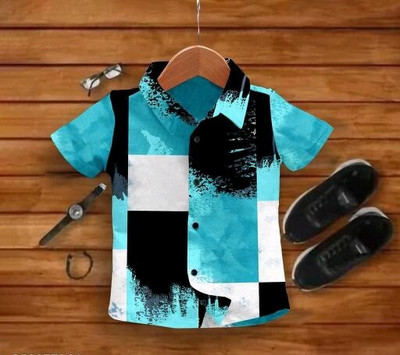 Zedwhy Boys Printed Casual Multicolor Shirt