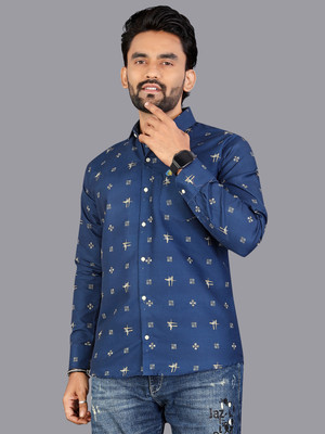 Style Nest Men Checkered Formal Blue Shirt