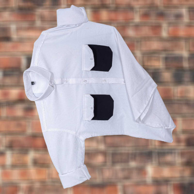 Solnix Fashion Men Solid Casual White Shirt