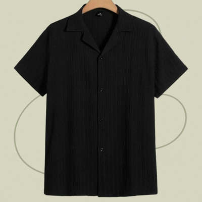 Nita creation Men Self Design Formal Gold Shirt