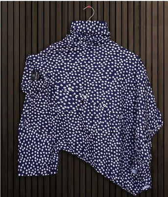 Nakshiv Creation Men Printed Casual Blue Shirt