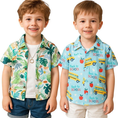 SVHFashion Boys Printed Casual Multicolor Shirt(Pack of 2)