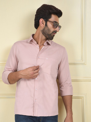 CRIMSOUNE CLUB Men Solid Casual Pink Shirt