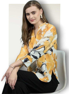 KAUTAQI Women Printed Casual Multicolor Shirt