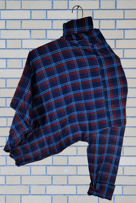 Arthz Fab Trend Men Checkered Casual Dark Blue, Blue, Red Shirt