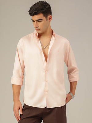 DENNISON Men Solid Formal Pink Shirt