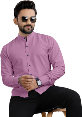 RAHUL CREATION Men Solid Casual Pink Shirt