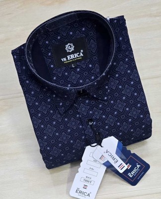 Erica Men Printed Formal Blue Shirt