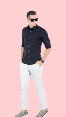 ISUEL FAB CREATION Men Solid Casual Blue Shirt