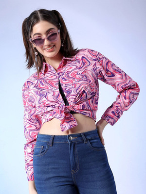 Freehand by The Indian Garage Co. Women Printed Casual Multicolor Shirt