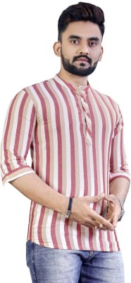 Cronzeq Men Striped Casual Multicolor Shirt