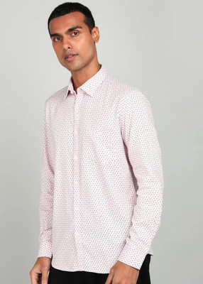 PARX Men Printed Casual Dark Blue, Pink Shirt