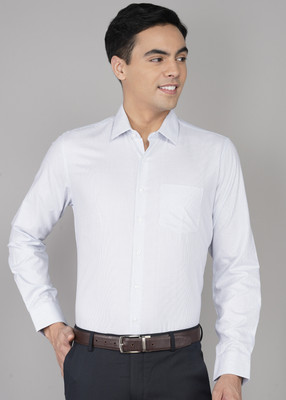 VAN HEUSEN Men Striped Formal Grey Shirt