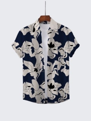 iCome Men Printed Casual Blue Shirt